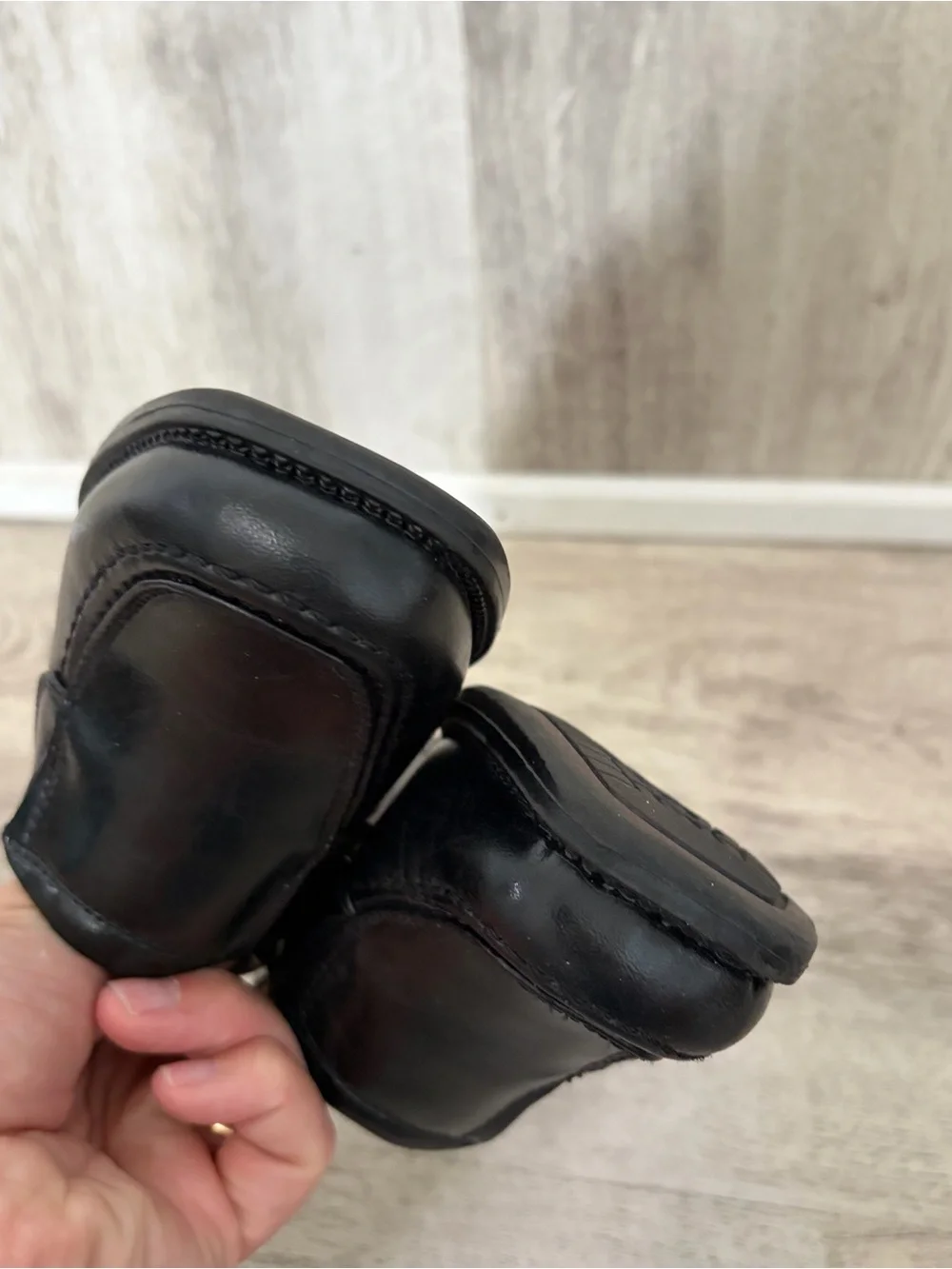 Robert David Boys Dress Shoes Loafers Size 6W Slip-on Black Formal Youth Wedding